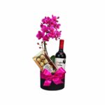 Box de Orquídea com Vinho e Chocolate - Image 2
